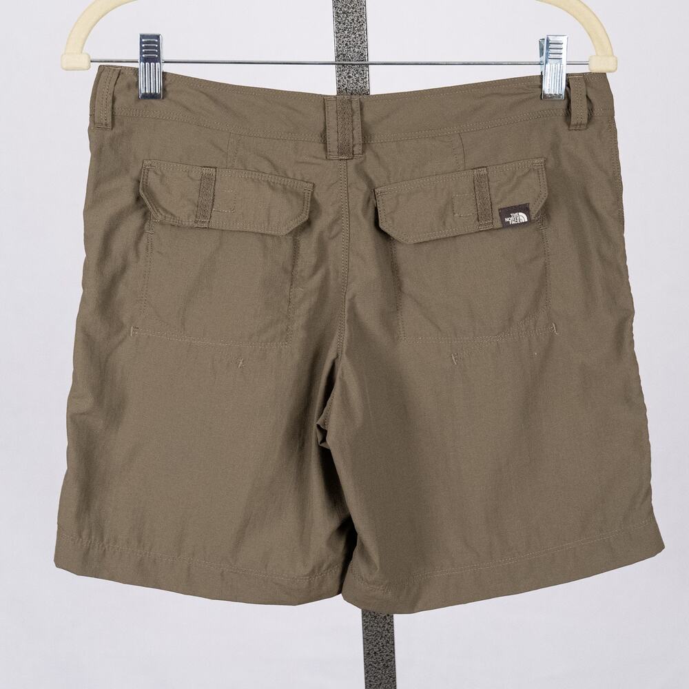 North Face Womens Nylon Hiking Shorts Earthy Army Green 6" Inseam Size 4 Pockets - Picture 4 of 7
